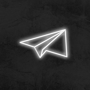 Avion en papier - Neon LED