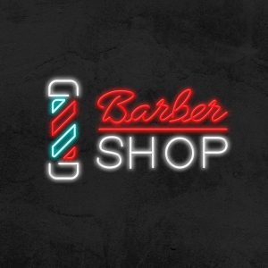 neon barber shop
