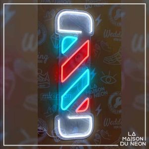 Enseigne traditionnelle Barber Shop - Neon LED