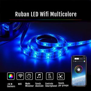 Ruban LED Wifi Multicolore Intérieur 5M