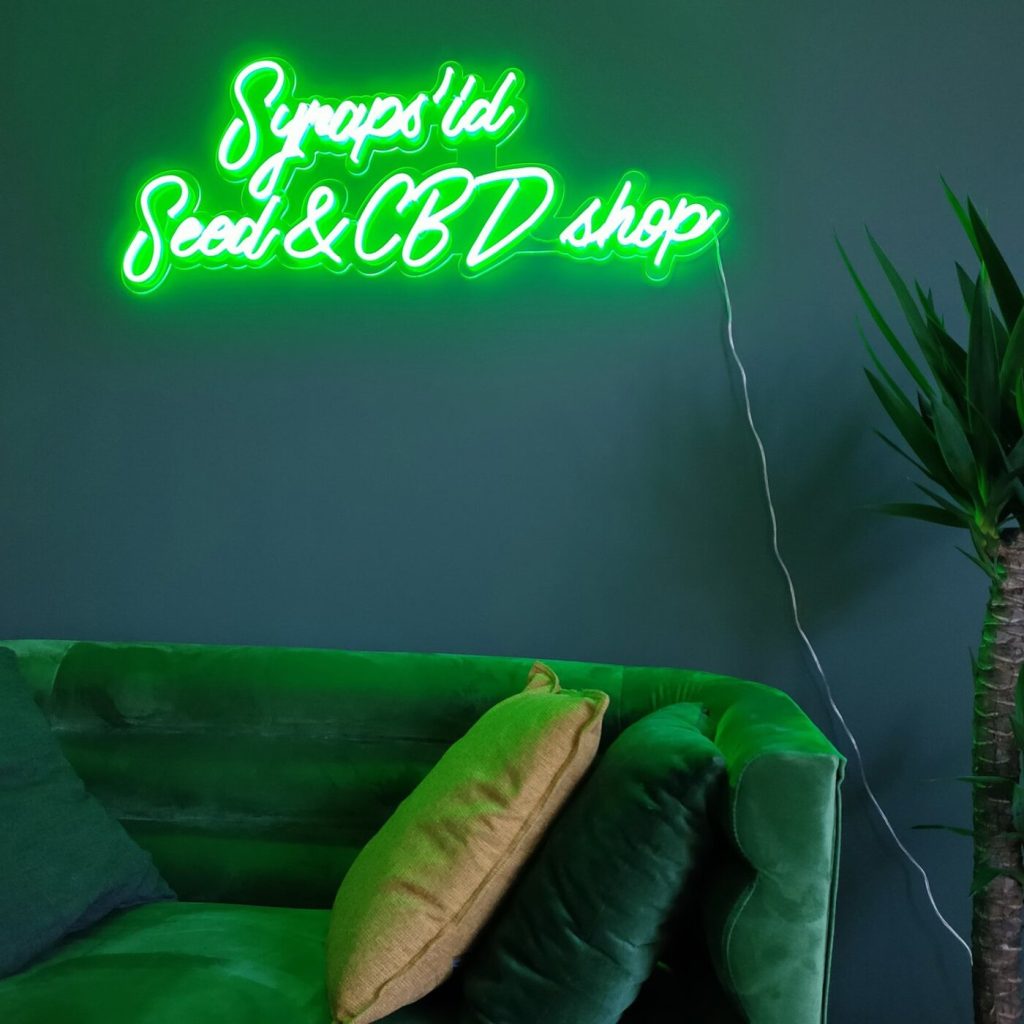 Néon BOUTIQUE interieur-de-la-boutique neon vert