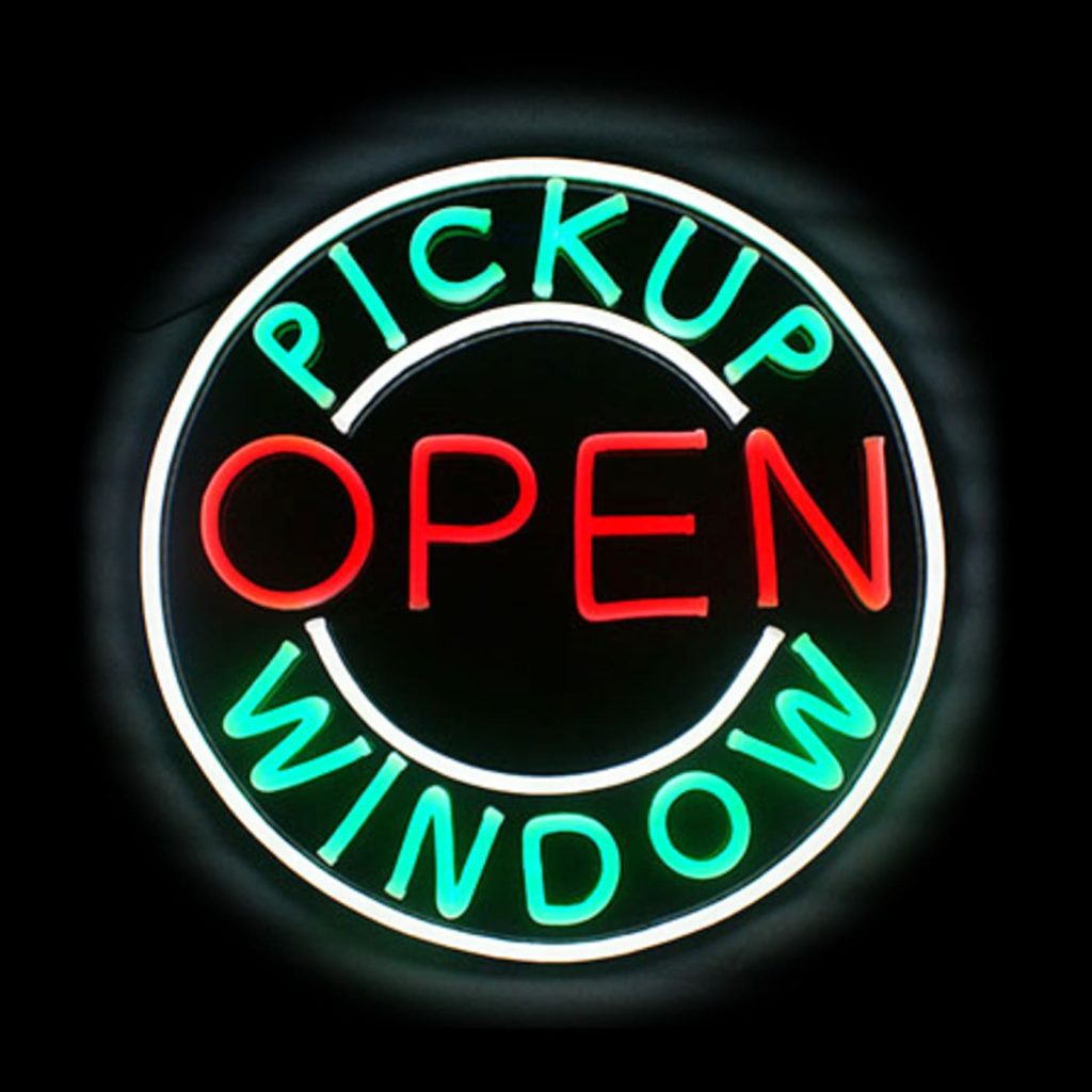 néon BRAND LOGO Pick up OPEN round 3 colors