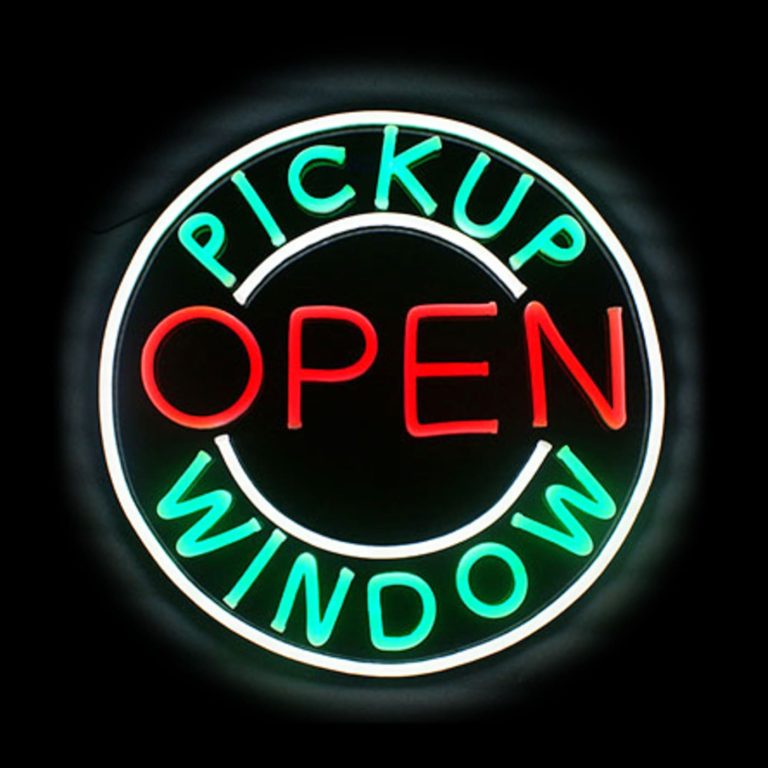 néon BRAND LOGO Pick up OPEN round 3 colors