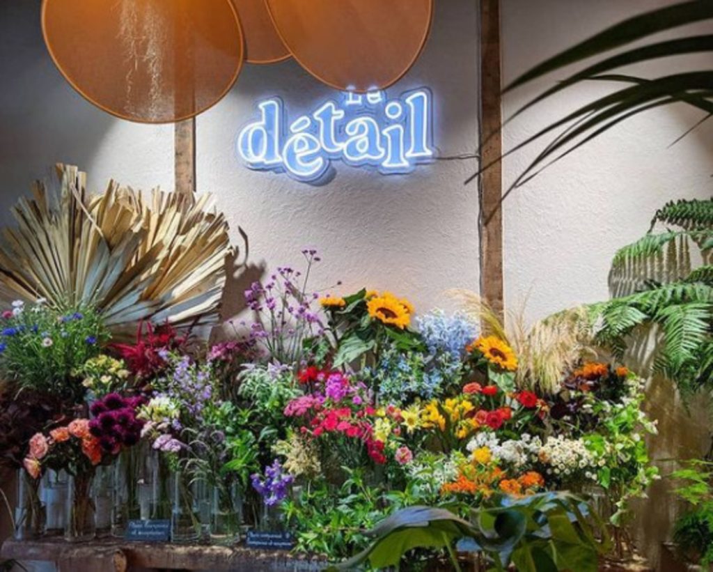 Néon FLOWER SHOP le detail cold white