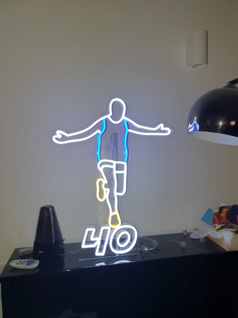 neon base cool white and blue