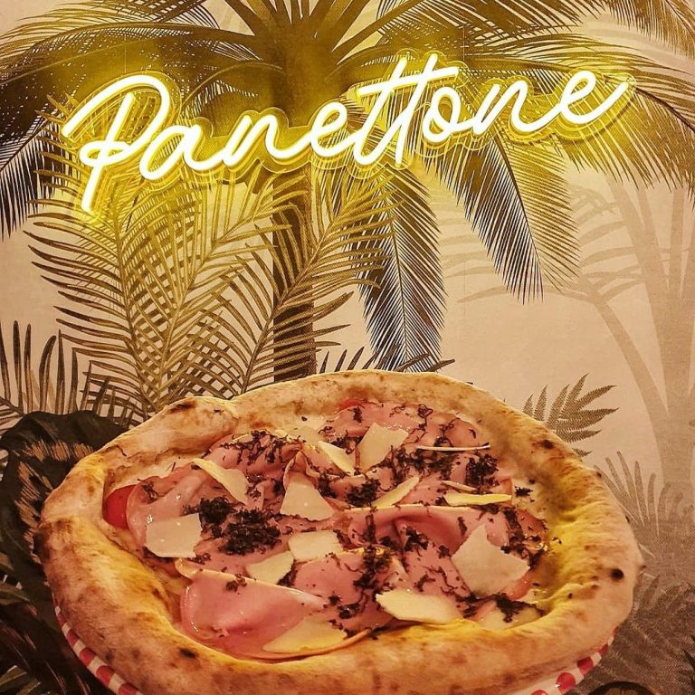 neon panettone yellow restaurant